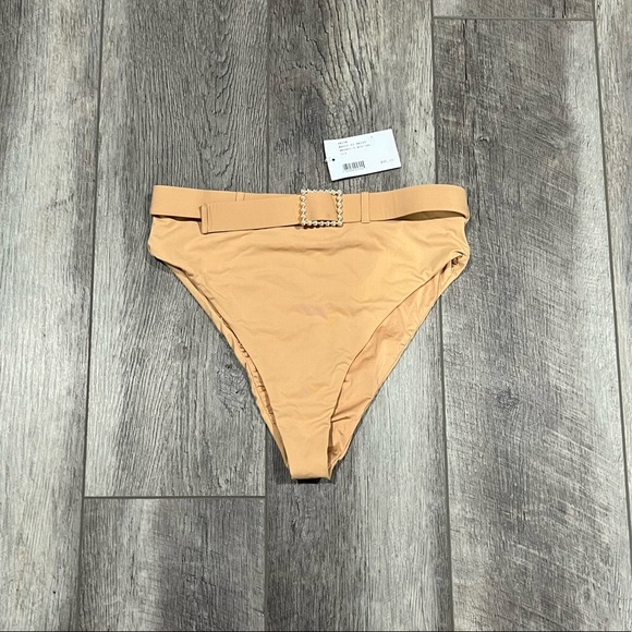 We Wore What Emily Belted High Wasted Bikini Bottoms - Picture 1 of 13